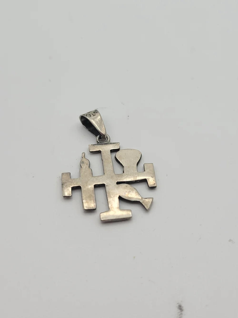 Sterling Silver Stunning Catholic Crucifi Holy Cross Pectoral Jerusalem Pendant